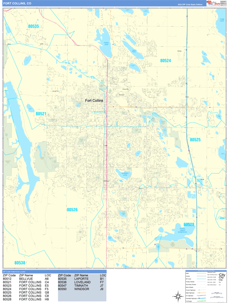 Fort Collins City Digital Map Basic Style